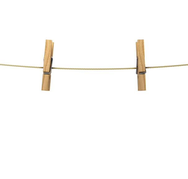 clothespins on rope